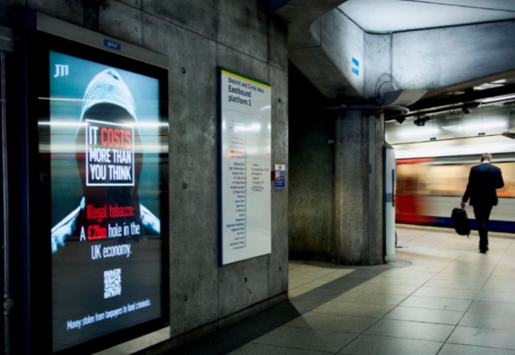 JTI out-of-home advertising campaign near Westminster